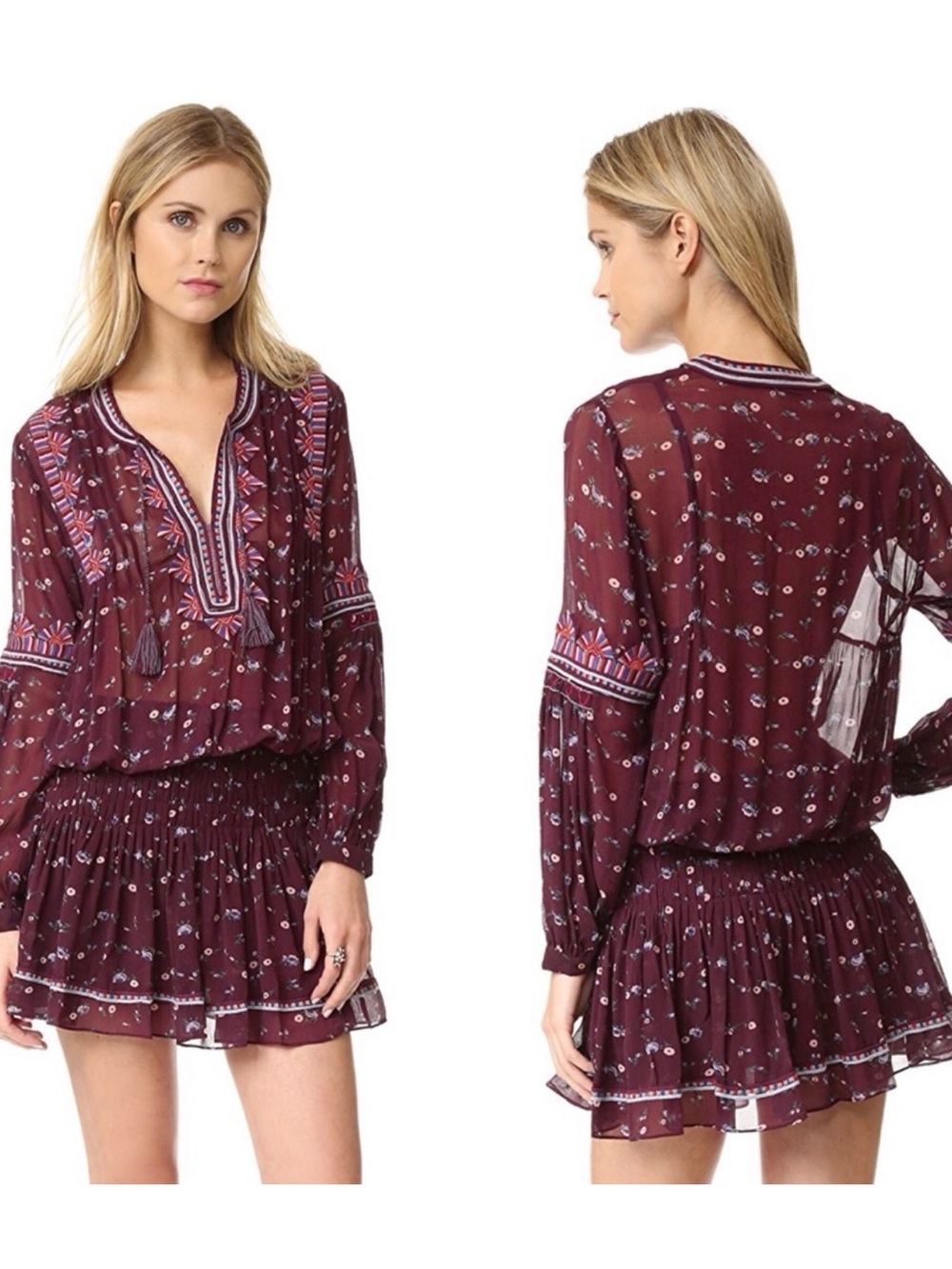 Ulla Johnson Gita Dress Printed Silk - SIZE 6